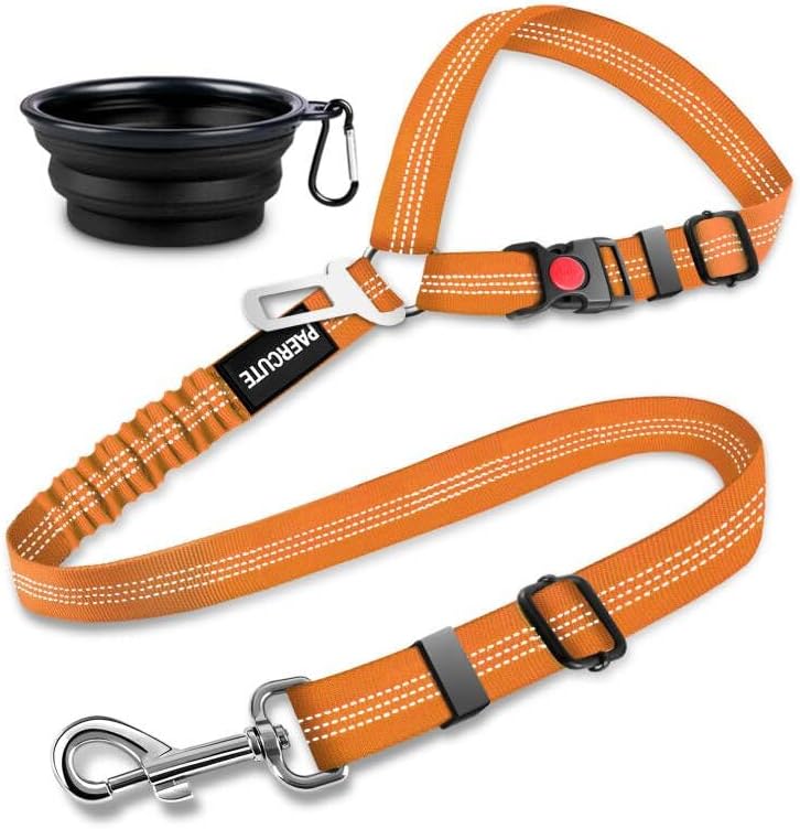 2 Piece Set Retractable Dog Car Seatbelts - Adjustable Pet Seat Belt for Vehicle Headrest Restraint