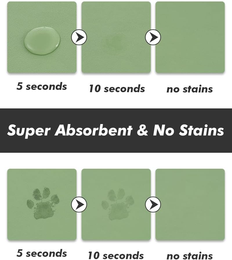 Absorbent Dog Food Mat-Dog Cat Mat for Food and Water Bowl, Quick Dry Pet Food Mat, No Stains Pet