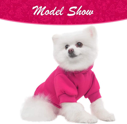 KOOLTAIL Basic Dog Hoodie - Soft & Warm Dog Hoodie Sweater with Leash Hole and Pocket, Dog Winter