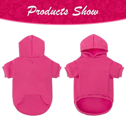 KOOLTAIL Basic Dog Hoodie - Soft & Warm Dog Hoodie Sweater with Leash Hole and Pocket, Dog Winter