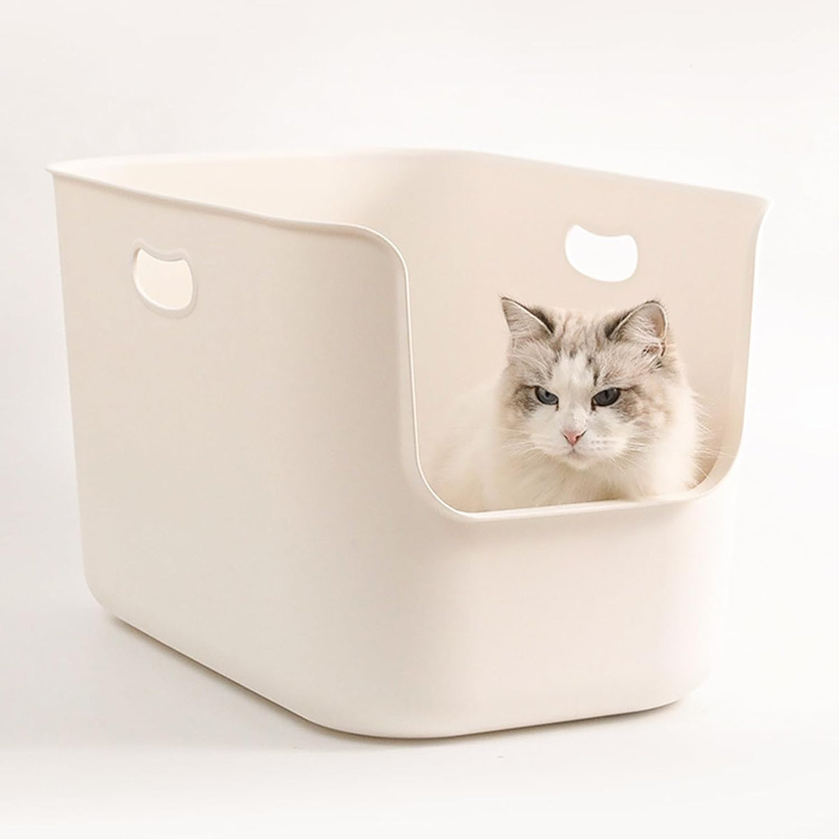 SpaceTime Extra Large Litter Box with High Sides,22.64"×14.76"×13.98" XL Multi Cat Litter Pan for