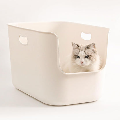 SpaceTime Extra Large Litter Box with High Sides,22.64"×14.76"×13.98" XL Multi Cat Litter Pan for