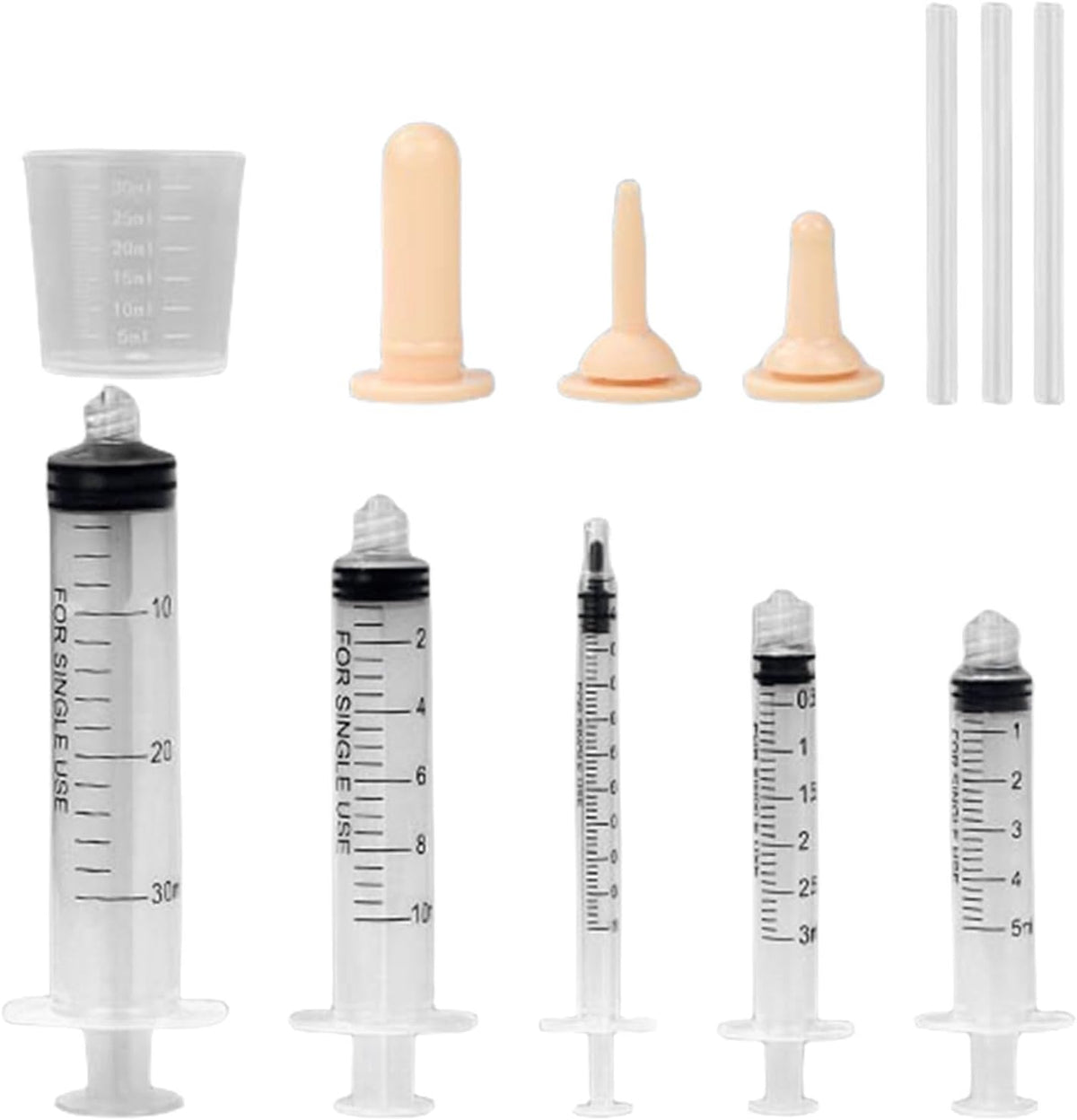 Suxgumoe Pet Feeding Bottle Set, Feeding Silicone Nipple with Bottle and Syringes, Reusable Pet