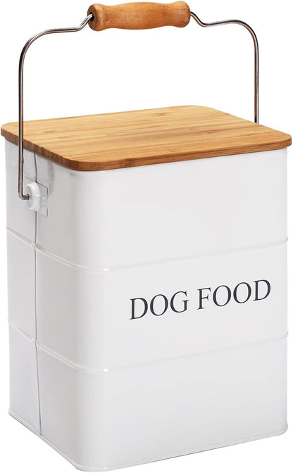 Dog Food storage container Dog Treats Jar,5~6 lb Metal food treats tin for Dog, pet snacks
