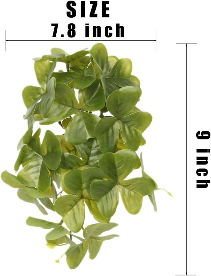 Reptile Plants for Terrarium, Amphibian Habitat Decor Artificial Hanging Plants with Suction Cup