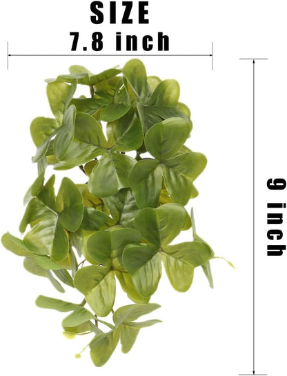 Reptile Plants for Terrarium, Amphibian Habitat Decor Artificial Hanging Plants with Suction Cup