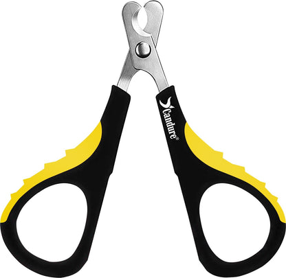 Candure Cat Nail Clipper Stainless Steel Cat Claw Trimmers for Rabbits, Guinea Pigs, Birds