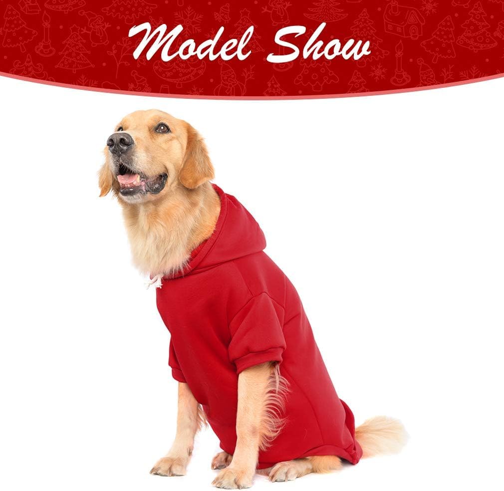 KOOLTAIL Basic Dog Hoodie - Soft and Warm Dog Hoodie Sweater with Leash Hole and Pocket, Dog Winter