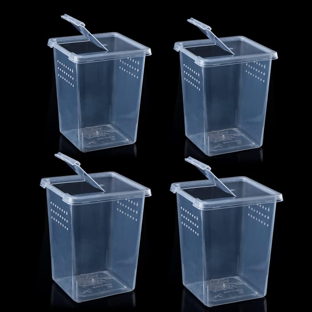 4 Pcs Insect Spider Terrariums Breeding Box Hatching Container Small Reptile Arboreal Spider Mantis