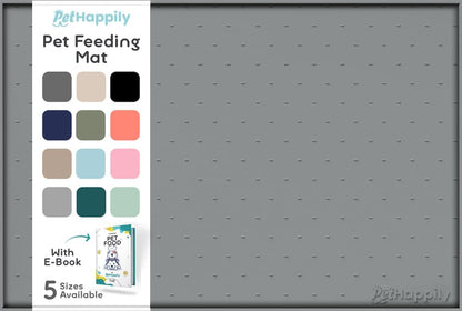 Dog Food Mat - 24x15 Raised Edges Dogs Mat for Food and Water Prevent Spill, Waterproof Cat Food