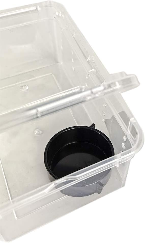 OMEM Portable Reptile Terrarium Habitat for Mini Pet Houses Breathable Holes Stackable Container