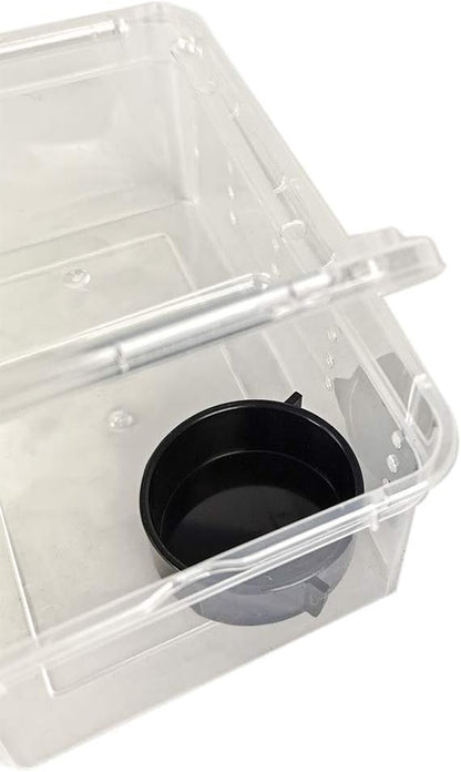 OMEM Portable Reptile Terrarium Habitat for Mini Pet Houses Breathable Holes Stackable Container