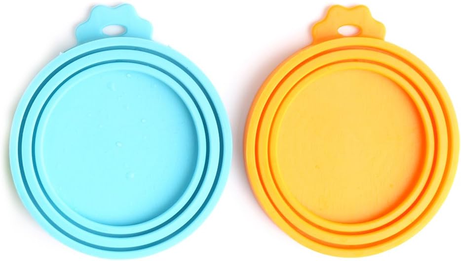 Comtim Pet Food Can Cover Silicone Can Lids for Dog and Cat Food(Universal Size,One fit 3 Standard