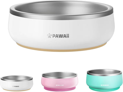 Pawaii Small Dog Bowls, 12 oz. Food Water Bowl Designed for Puppies and Cats with Non-Slip Rubber