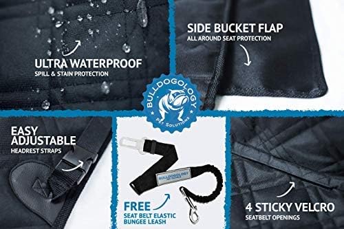 Bulldogology Dog Car Seat Cover for Back Seat 58"x56" Waterproof Pet Seat Cover SUV - Seat Cover