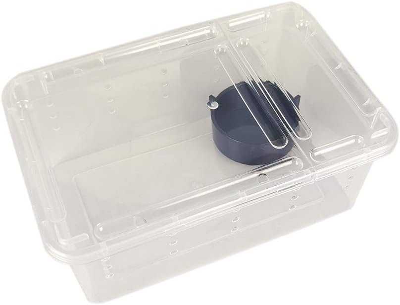 OMEM Portable Reptile Terrarium Habitat for Mini Pet Houses Breathable Holes Stackable Container