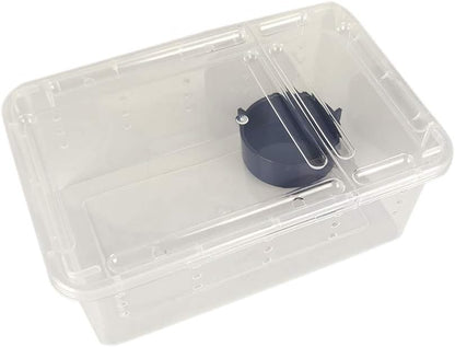 OMEM Portable Reptile Terrarium Habitat for Mini Pet Houses Breathable Holes Stackable Container