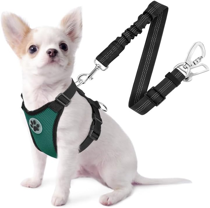 SlowTon Dog Seat Belt Harness for Car, Dog Car Harness Adjustable Mesh Breathable & Dog Seatbelt