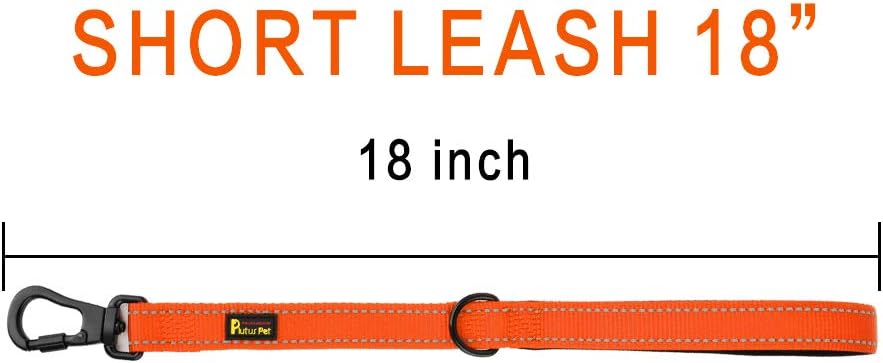 PLUTUS PET Short Training Dog Leash with Padded Handle for Medium Large Big Dogs,18 Inch Heavy Duty