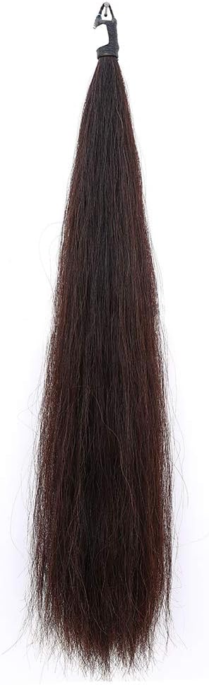 Horse Tail Extensions with Braided Horsehair Loop, Blunt Cut Bottom, 34-36 inches Long and 1 lb