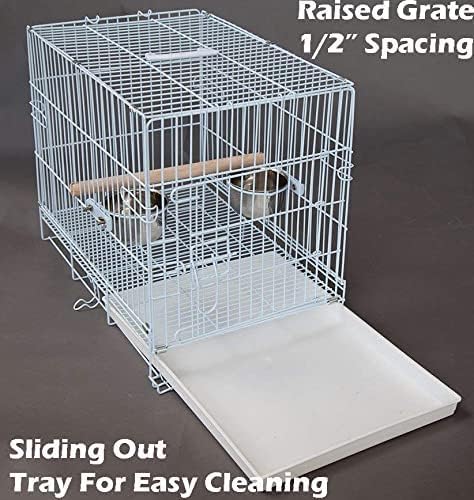 Durable Easy Portable Metal Travel or Veterinary Collapsable Parrot Bird Carrier Beaks Proof Cage