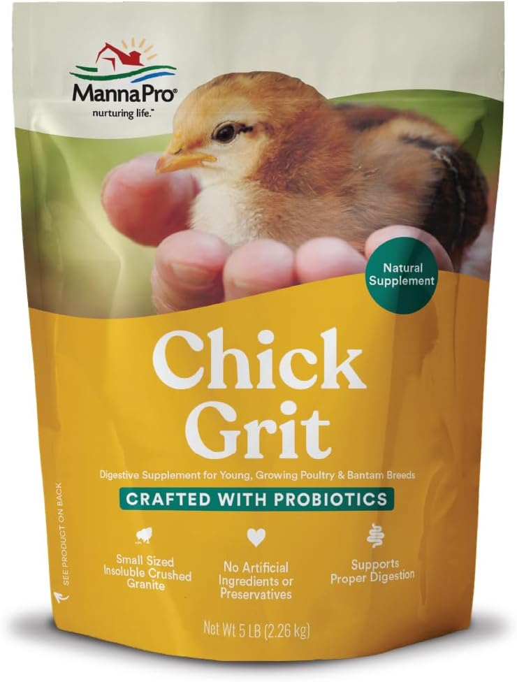 Manna Pro Chick Grit Digestive Supplement for Young Growing Poultry & Bantam Breeds, No Artificial