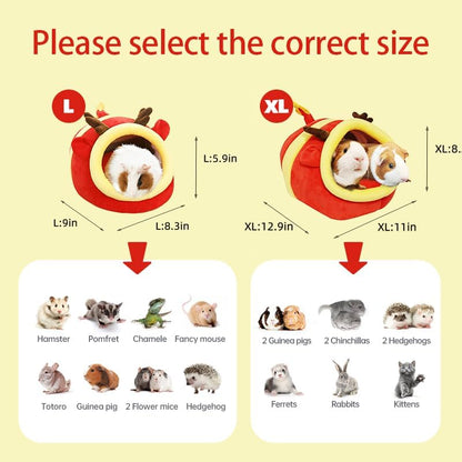 Guinea Pig Bed House & Hideout for Rat Bearded Dragon Hedgehog Ferret to Sleep and Hide, Guinea Pig