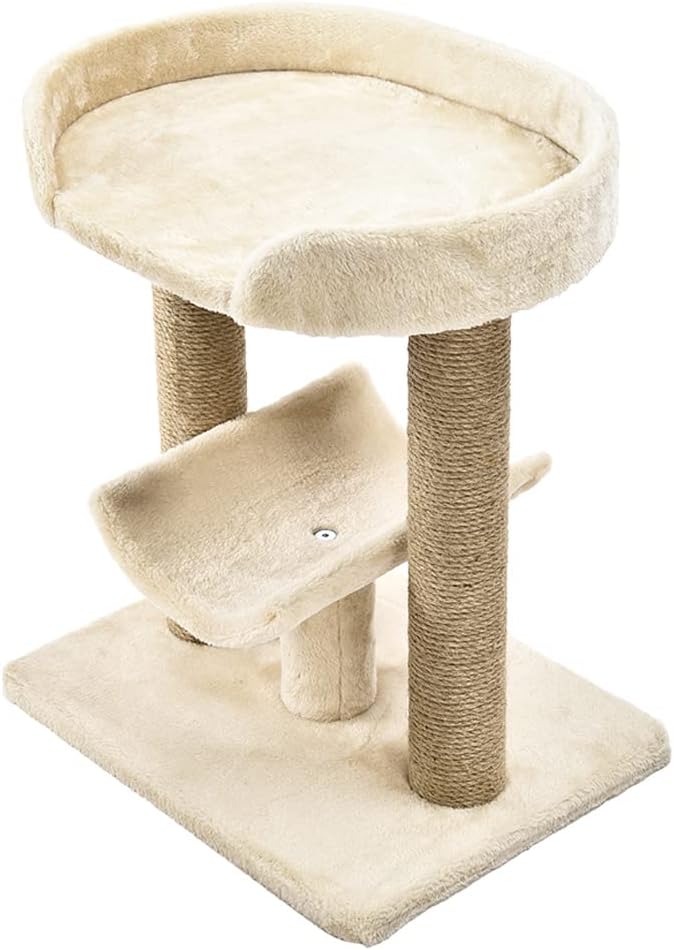Amazon Basics Multi- Platform Cat Tree with Scratching Post for Indoor Cats up to 25lbs, 18 x 14 x