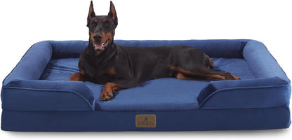 Bedfolks Orthopedic Dog Bed XXL, Waterproof Dog Sofa Bed for Giant Dogs, Egg Foam Pet Couch Bed