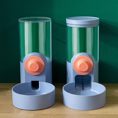 Pet Hanging Automatic Feeders Drinking Bowls 40oz, Auto Gravity Pet Feeding Water Set, Cage Pet