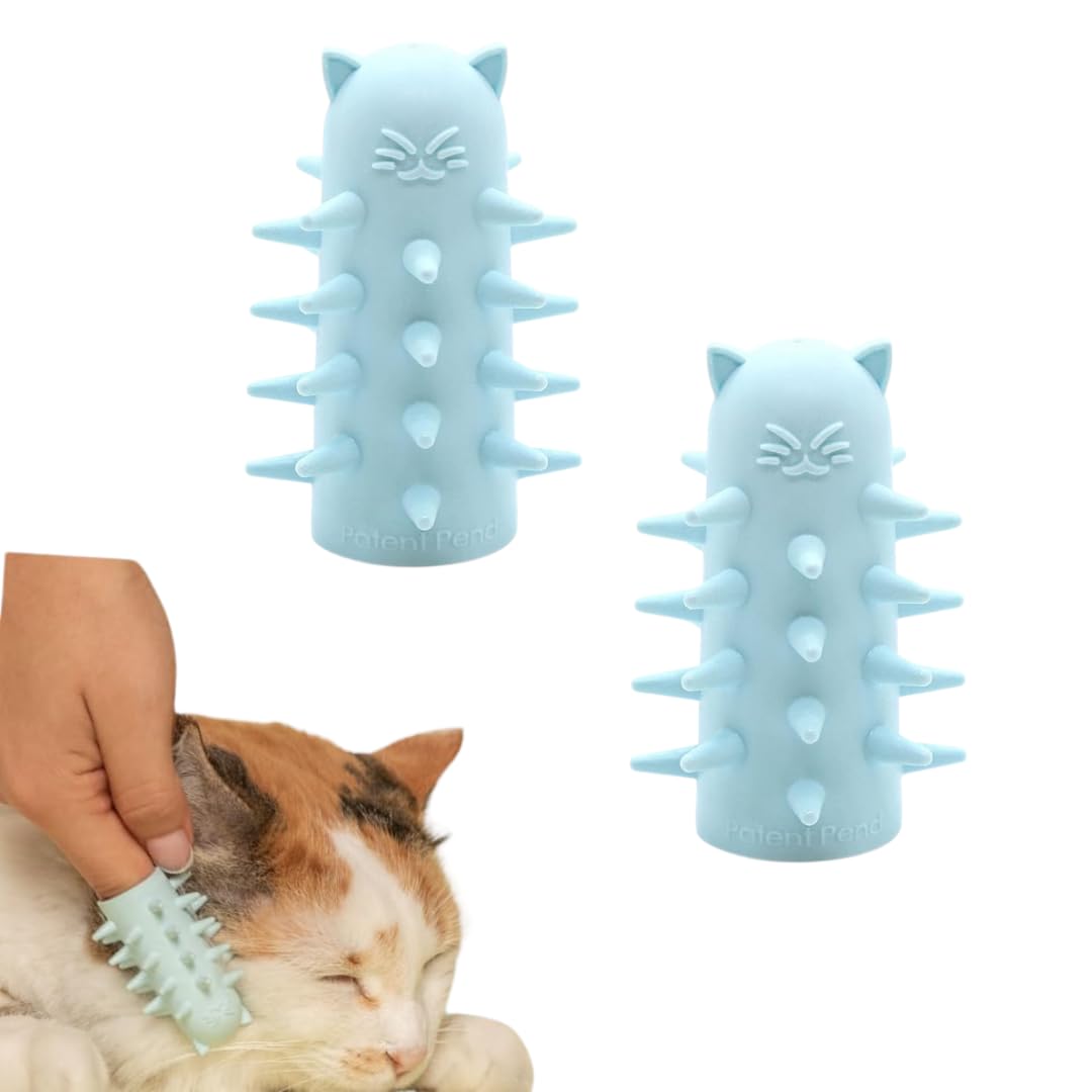 Furr&Purr Cat Brush Set for Indoor Cats - Grooming Tools: Face Scratcher, Calming Massager, and