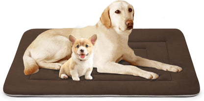 JoicyCo Soft Dog Crate Bed Pad Mat, 48 in Non-Slip Bottom Washable for Extra Large Dogs, Pet