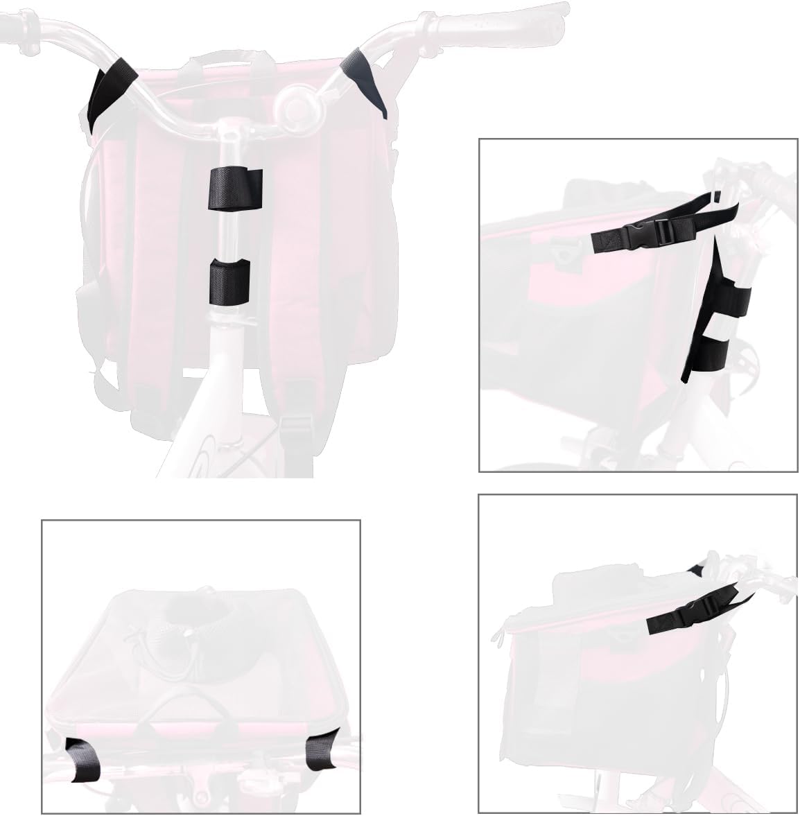 Pet Carrier Bicycle Basket Bag Pet Carrier/Booster Backpack for Dogs and Cats with Big Side