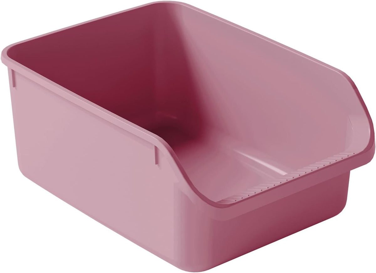 SpaceTime Large Cat Litter Box with High Sides,Cat Boxes for Indoor Cats,Cat Litter Pan for