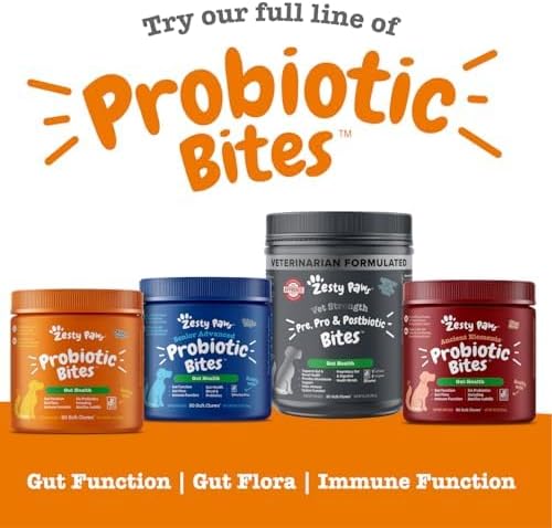 Zesty Paws Probiotics for Dogs - Digestive Enzymes for Gut Flora, Digestive Health, Diarrhea &
