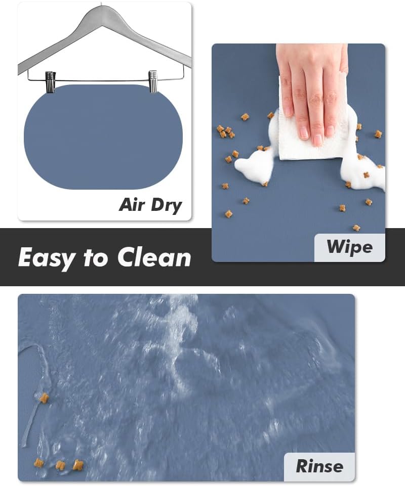 Absorbent Dog Food Mat-Dog Cat Mat for Food and Water Bowl, Quick Dry Pet Food Mat, No Stains Pet