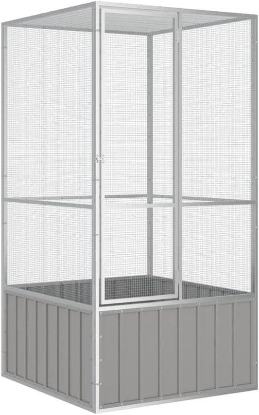 Steel Bird Cage, Large Flight King Bird Cage for Cockatiels African Grey Quaker Amazon Sun