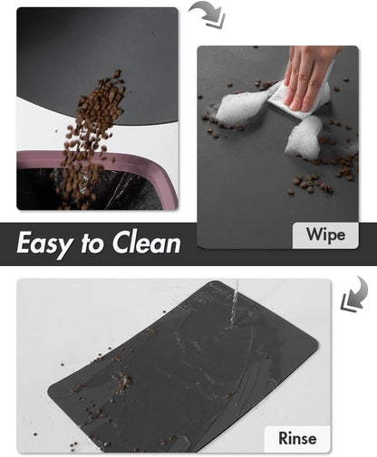 MontVoo-Absorbent Pet Feeding Mat-No Stains Pet Mat for Food and Water Bowl-Quick Dry Cat & Dog