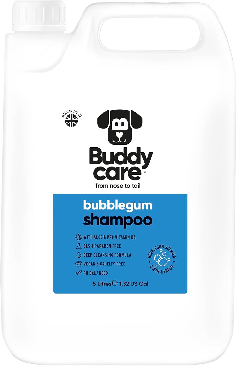 Bubblegum Dog Shampoo by Buddycare | Deep Cleansing Shampoo for Dogs | Bubblegum Scented | with
