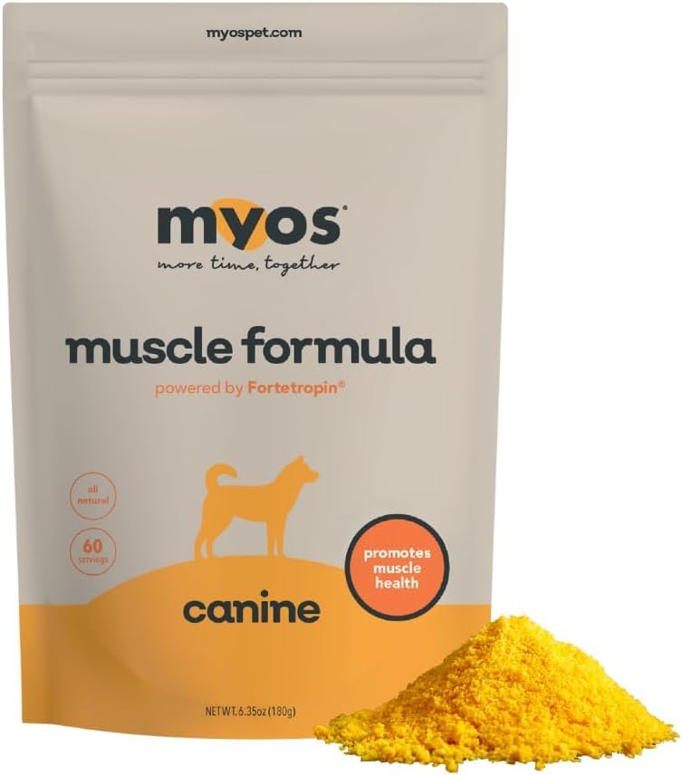 MYOS Canine Muscle Formula - All-Natural Muscle Building Supplement - Helps Reduce Muscle Loss in