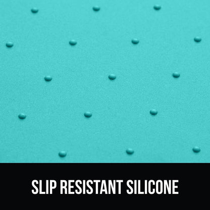 GORILLA GRIP 100% Waterproof Raised Edge BPA Free Silicone Pet Feeding Mat, Dog Cat Food Mats