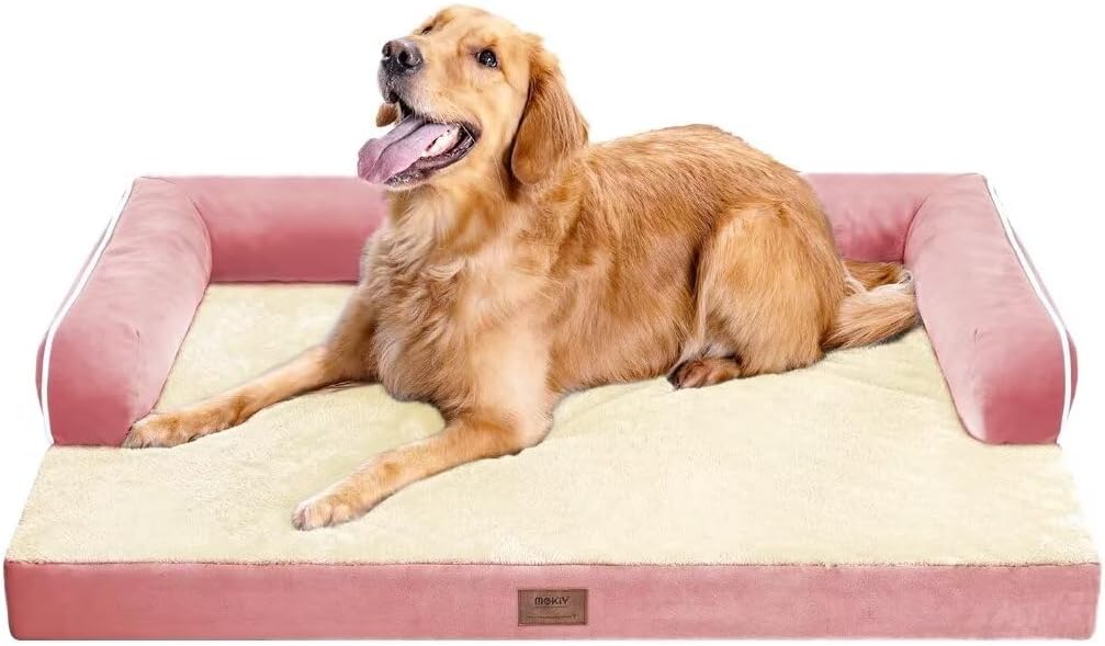 Large Dog Bed Orthopedic Washable: Beds Bolster - XL XLarge Big Dogs - Memory Foam - Ultra-Soft