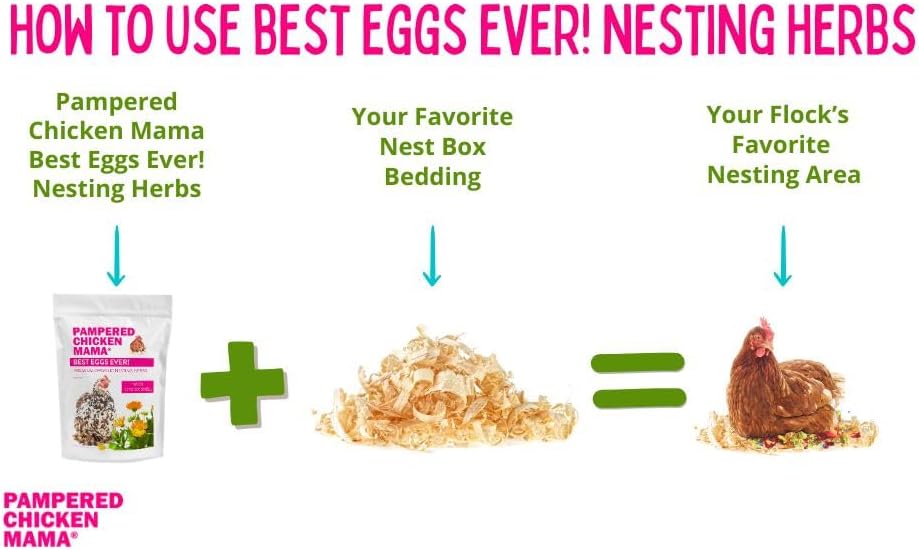 Pampered Chicken Mama Best Eggs Ever! Nesting Herbs for Chickens (1.25 Pounds) Calcium Supplement