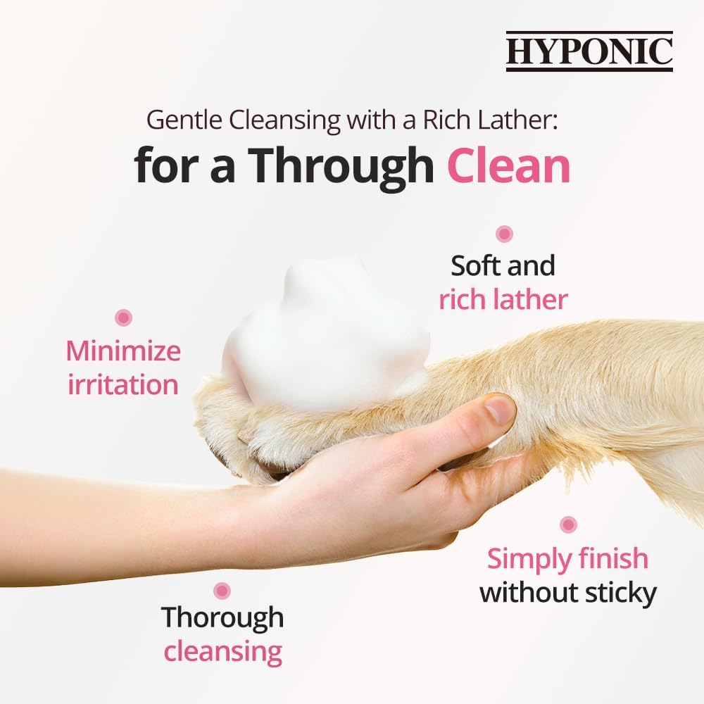 HYPONIC Hypoallergenic Premium Waterless Shampoo for All Pets (Scented, 6.4 oz) - Natural Dry