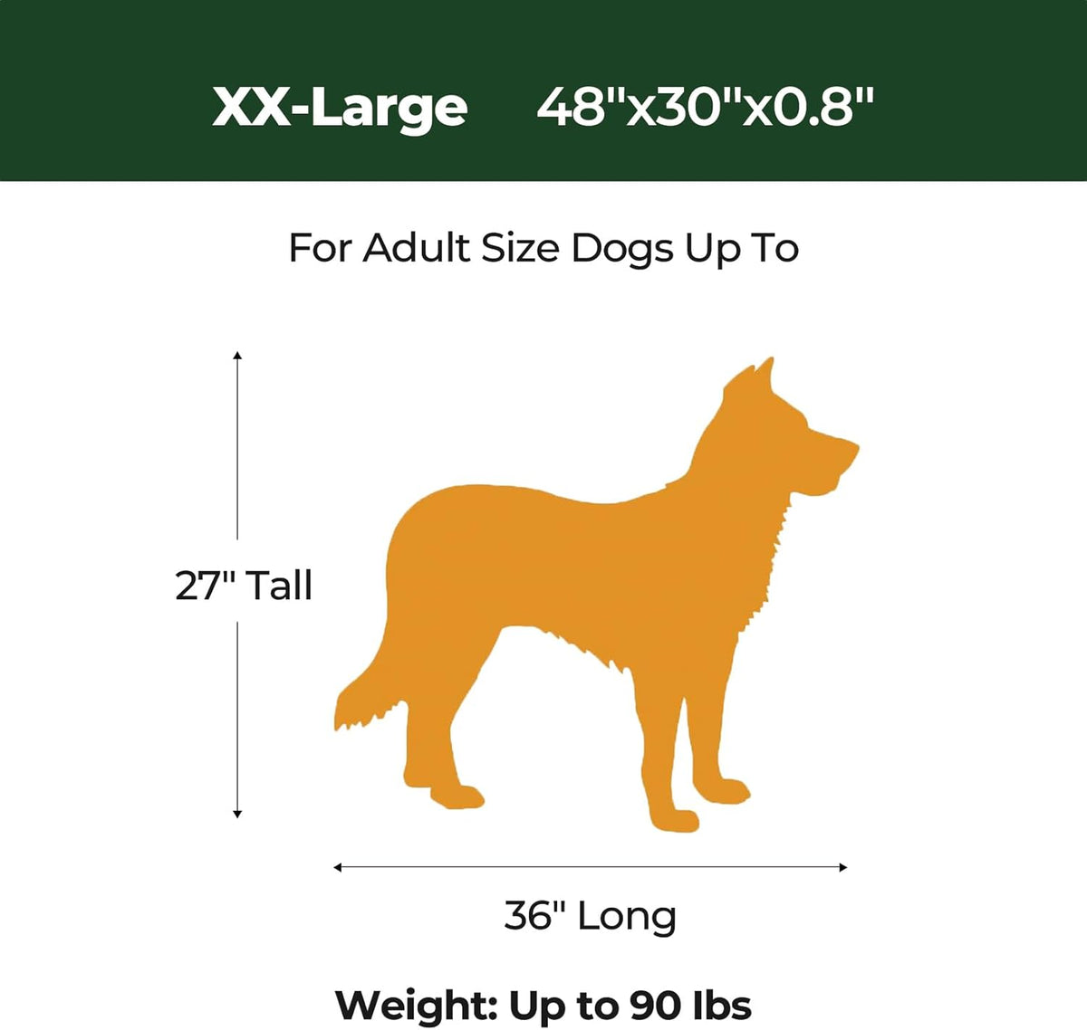 BALANCE Dog Crate Pad, Dog Foam Crate Mat Kennel Pad, Washable Water-Resistant Pet Bed Flat Dogs