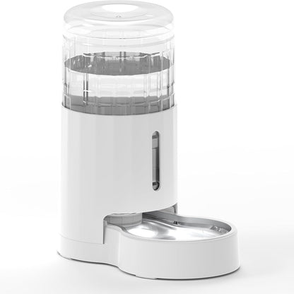 CZPET Automatic 4L/135Oz/1Gal Cat Water Dispenser with Stainless Steel Bowl, Gravity Waterer for