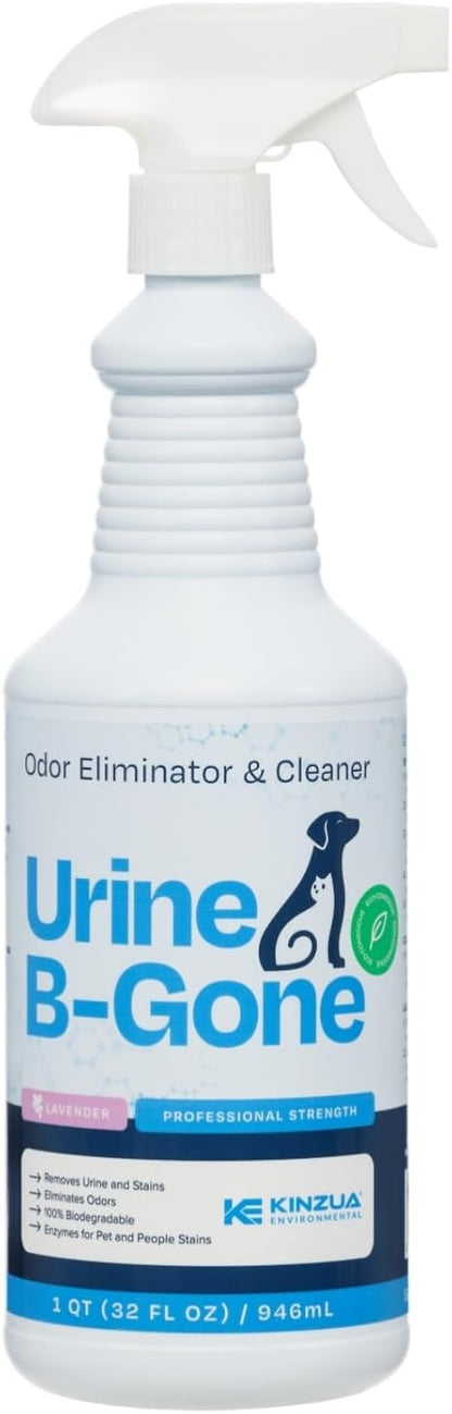 KINZUA ENVIRONMENTAL Urine B-Gone, Professional Enzyme Odor Eliminator & Pet Stain Remover, Human