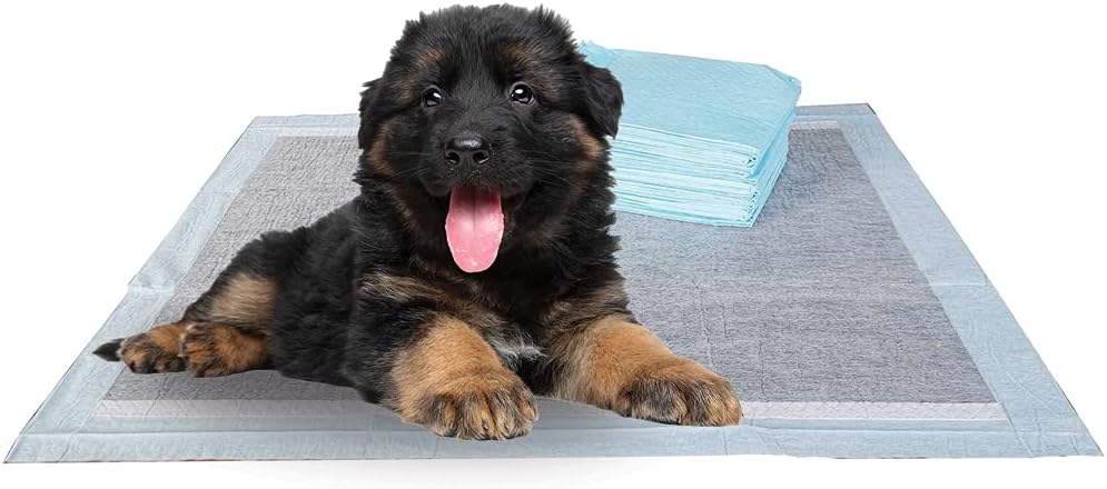 BV Charcoal Puppy Pads XL 40 Count 28"x34" - Leak-Proof Pee Pads for Dogs with 6-Layer Absorbent