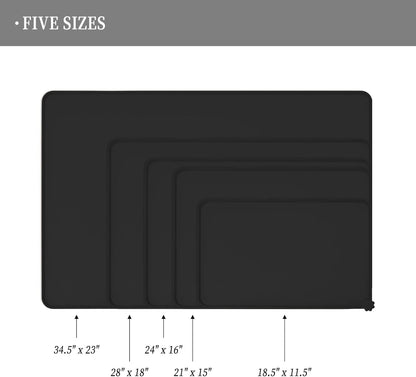 Waterproof Pet Feeding Mat with High Raised Edges, Heavier and Thicker Placemats for Cat Dog Water