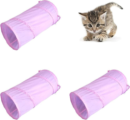 iCAGY Foldable Spiral Cat Tunnel - Indoor Toy for Small Cats, Kittens, and Rabbits - Tube for